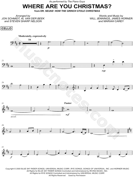 free printable piano sheet music for where are you christmas where are you christmas sheet music