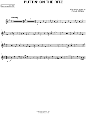 Puttin' on the Ritz - Bb Instrument