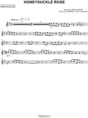 Honeysuckle Rose - Bb Instrument